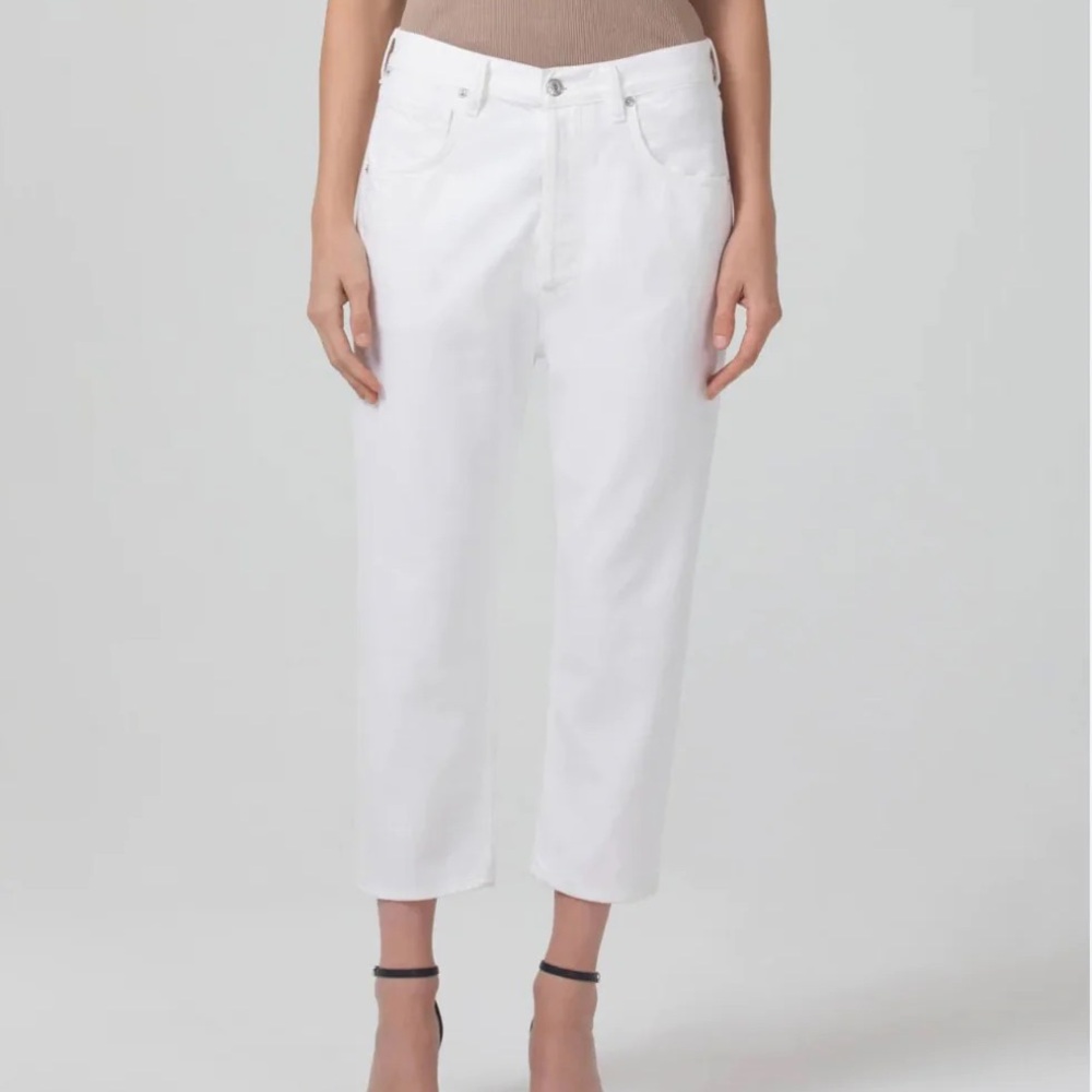 $238 NWT Citizens Of Humanity “Pony Boy” Denim in Soft White Sz 27